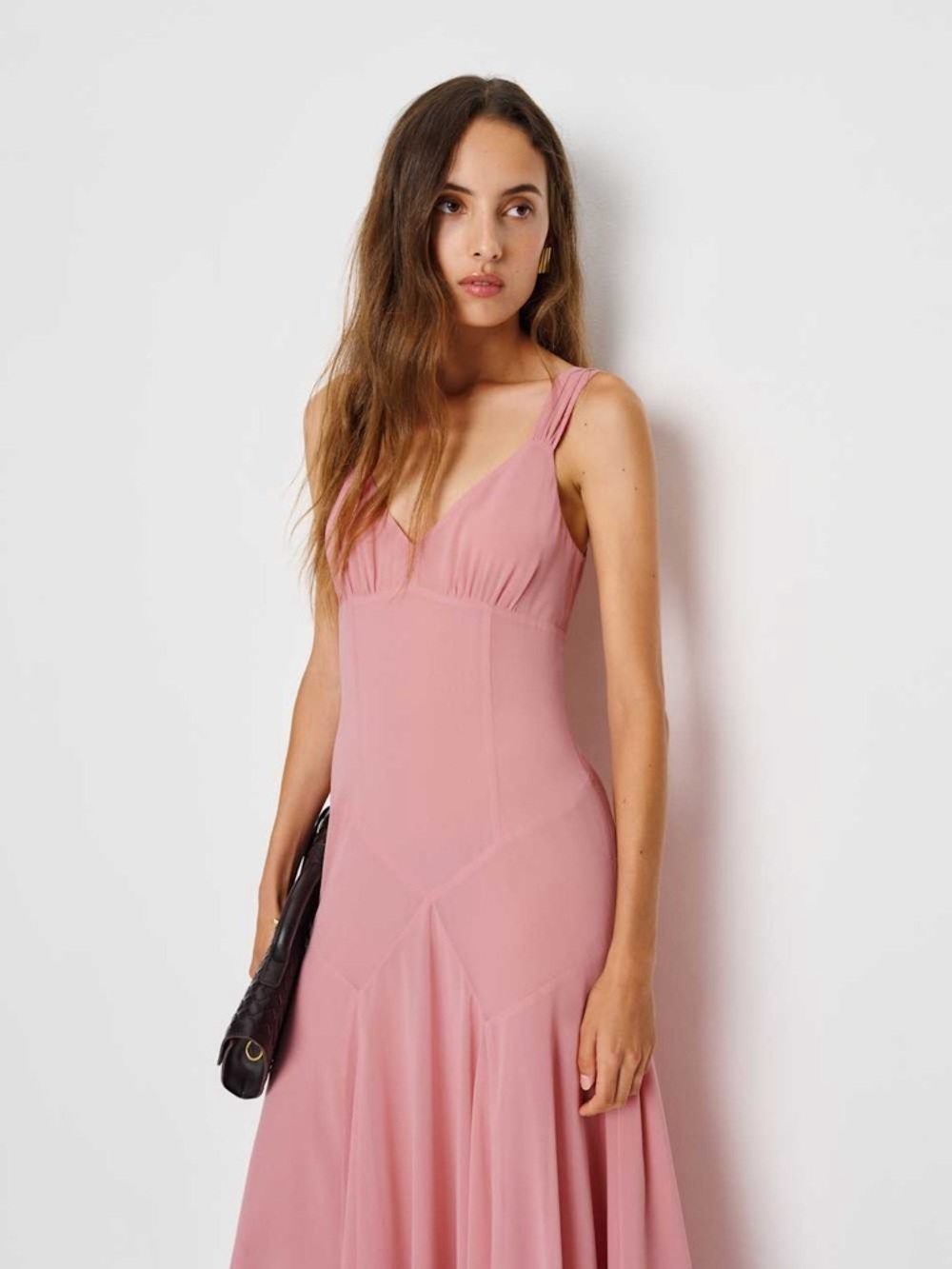 Reformation Narcissa Dress in Dusty Rose